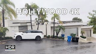 Rainy Hollywood Hills  Scenic Drive 4K HDR  Los Angeles USA