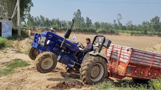 खाली ट्रेक्टर से चढ़ा नहीं गया 🤣भरी हुई ट्राली करदी बाहरfarmtrac60 On trali