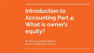 Celebrity Introduction to Accounting Part 4: What is owner's equity? Profile