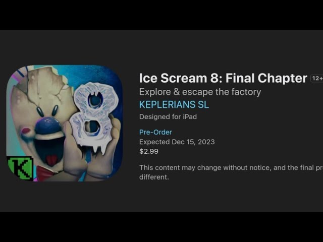 Ice Scream 8: Final Chapter - RELEASE DATE 