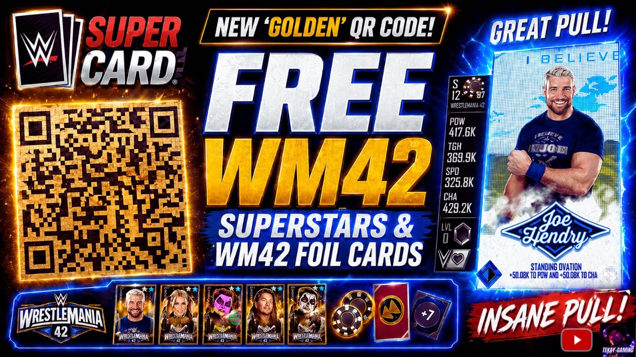 INSANE NEW “GOLDEN” QR CODE! FREE WM42 SUPERSTARS & FOIL CARDS