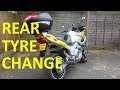 Yamaha TDM 850 4TX rear tyre change & wheel balancing