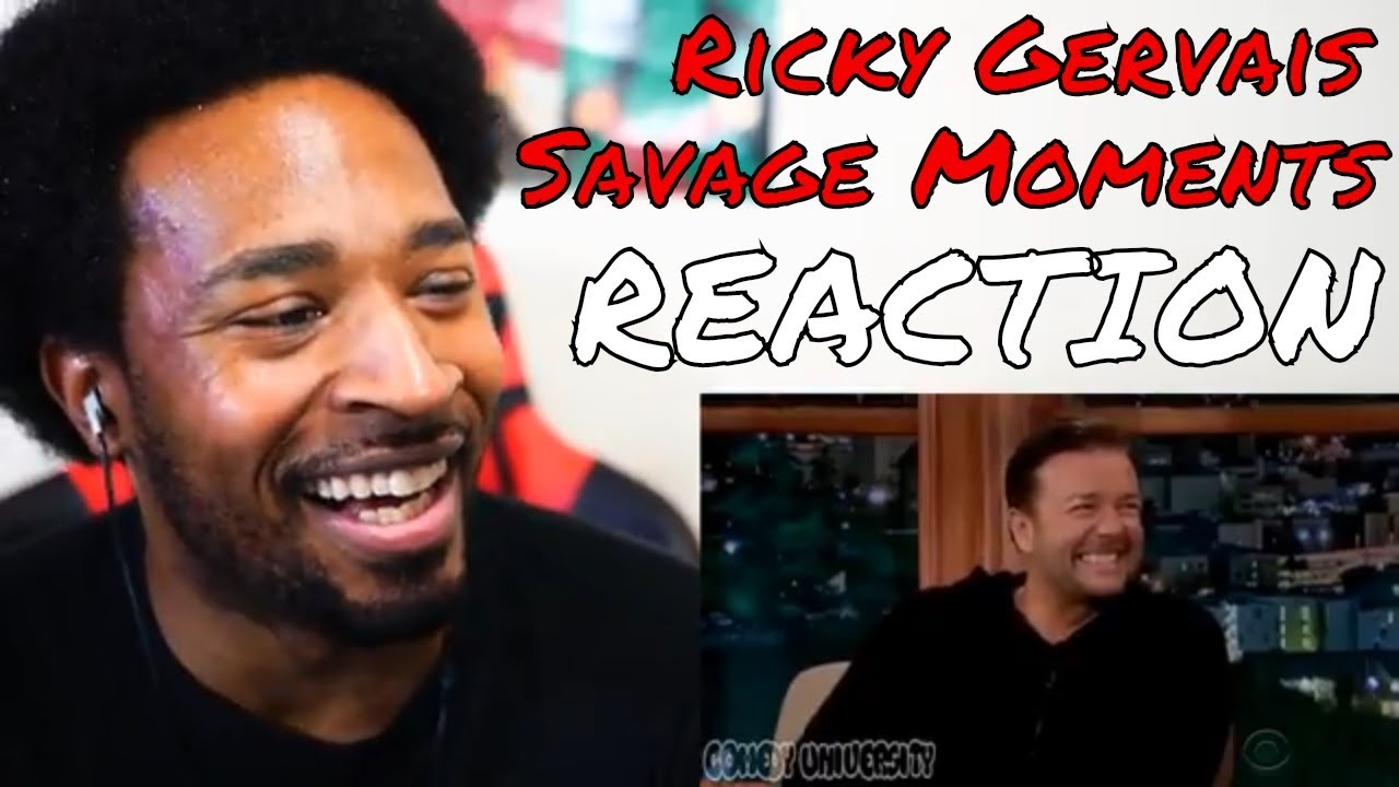 Ricky Gervais SAVAGE Moments REACTION - DaVinci REACTS