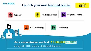 Build an Online coaching academy | University | Corporate | K12 Learning App |  e-khool LMS software screenshot 5