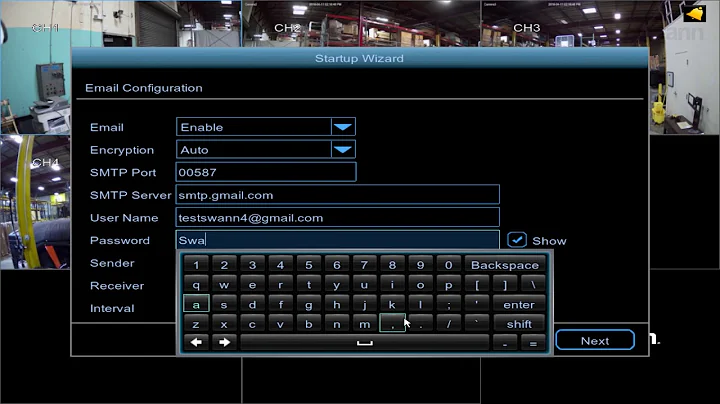 Swann NVR-8580 Security System Setup Wizard - initial setup