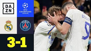 König-Karim und Magic-Modric schicken PSG Heim: Real Madrid – PSG 3:1 | UEFA Champions League | DAZN