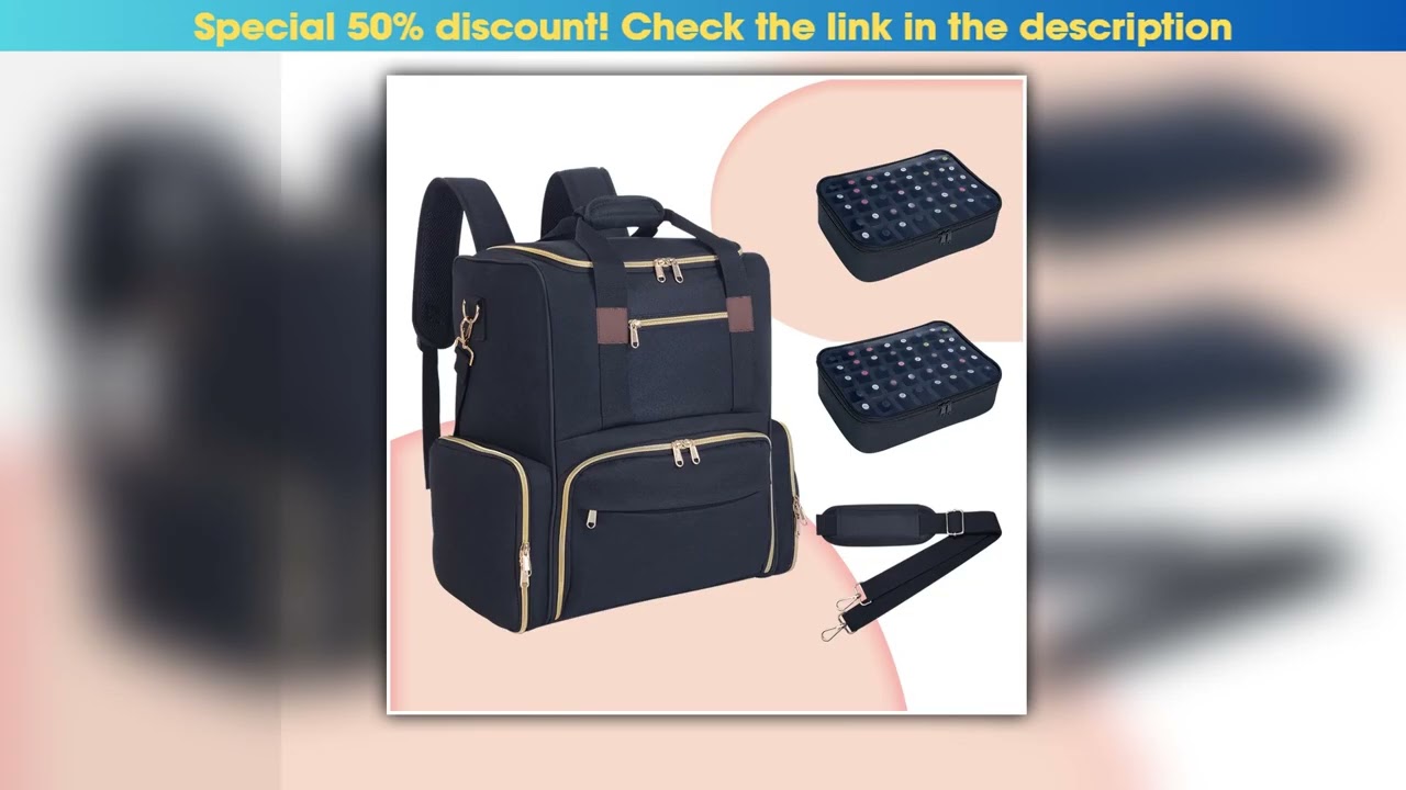 UOZL Nail Polish Organizer Backpack Holds 80 Bottles and a Nail Lamp Supplies with 2 Removable