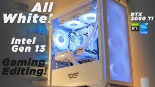 Rakit PC All-White Pakai Intel Gen 13 Dan RTX Untuk Gaming dan Editing | I5 13400F + RTX 3060 TI