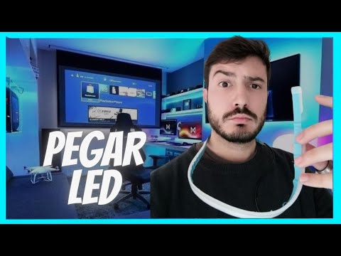 ✨COMO INSTALAR UNA TIRA DE LED EN UNA **PARED** ✨/ SIN PEGAMENTO NI CONPLICACIONES ✔