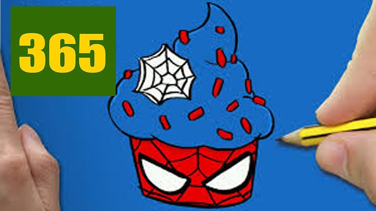 Come Disegnare Cupcake Spider Man Kawaii Passo Dopo Passo Disegni Kawaii Facile Youtube