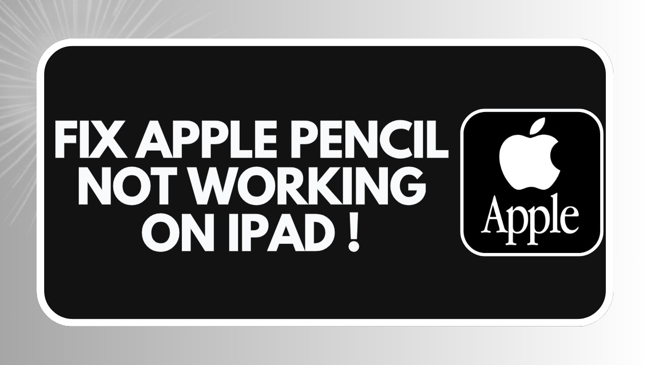 How to Fix Apple Pencil Not Working on iPad - YouTube