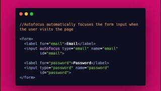 HTML | Autofocus Attribute