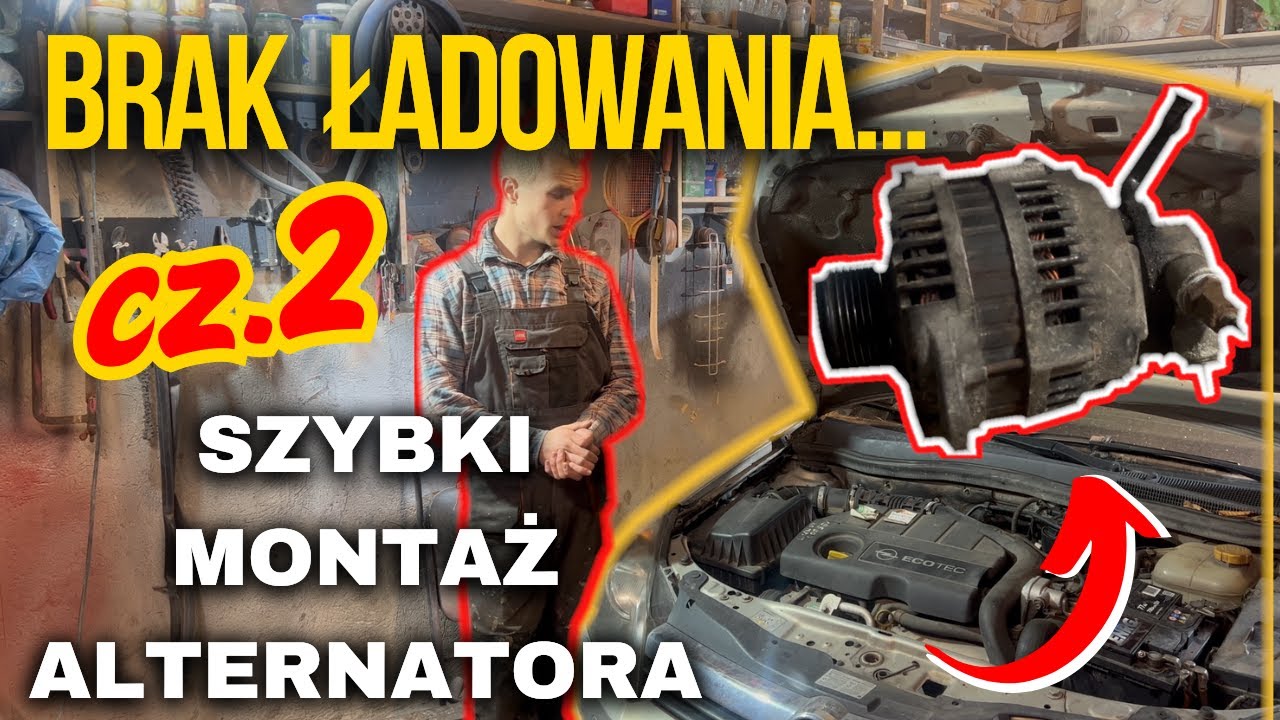 Naprawiam brak ładowania w Opel Astra H 1.7dti. Wymiana alternatora cz
