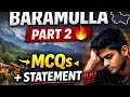 Baramulla District MCQs Part 2 🔥 | JKSSB Exams | Statement Based + Important Questions 💯
