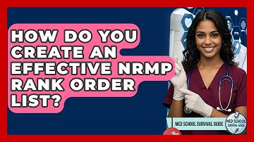 How Do You Create An Effective NRMP Rank Order List? - Med School Survival Guide