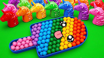 Rainbow SLIME: Picking Pinkfong, Cocomelon, Numberblocks, Alphablocks Ice Cream, Eggs Coloring! ASMR