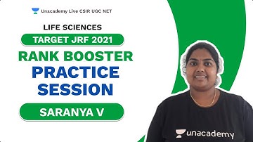 Target DBT 2021 | Rank Booster | Practice Session| Life Science| Saranya| Unacademy