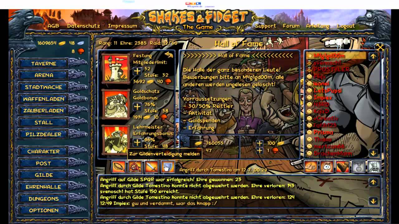 Shakes & Fidget Serverrundglubsch - Einfach nur wieder Luck!