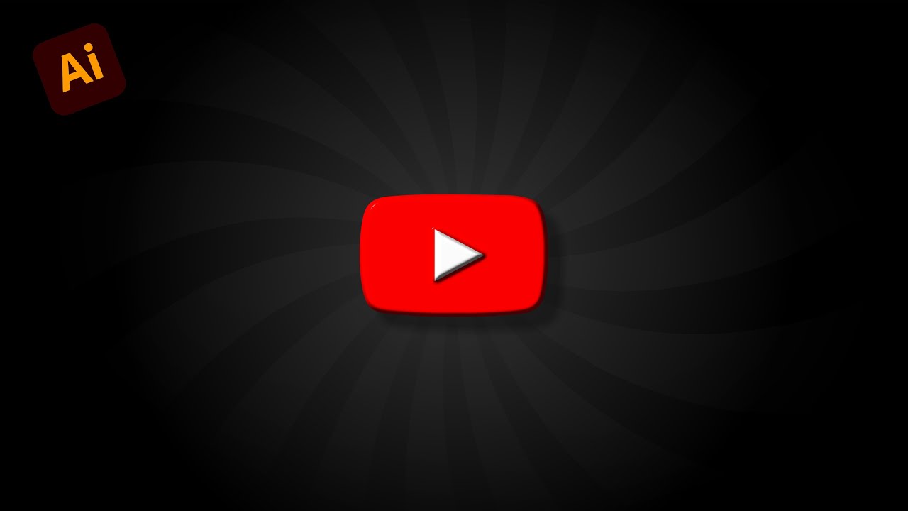 How to Draw the YouTube Logo || adobe illustrator tutorial 2024 ...