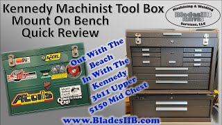 Kennedy 3611 Machinist Tool Box & Kennedy 5150 Mid Chest - Mount On Roller Cabinet & Quick Review