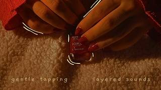 asmr red triggers 💌˚₊‧ gentle layered tapping + soft music | no talking screenshot 2