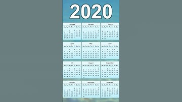 2020 Calendar