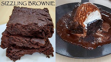 Sizzling Brownie with Chocolate Syrup and Ice Cream | ब्राउनी | Eggless | without Sizzler Plate