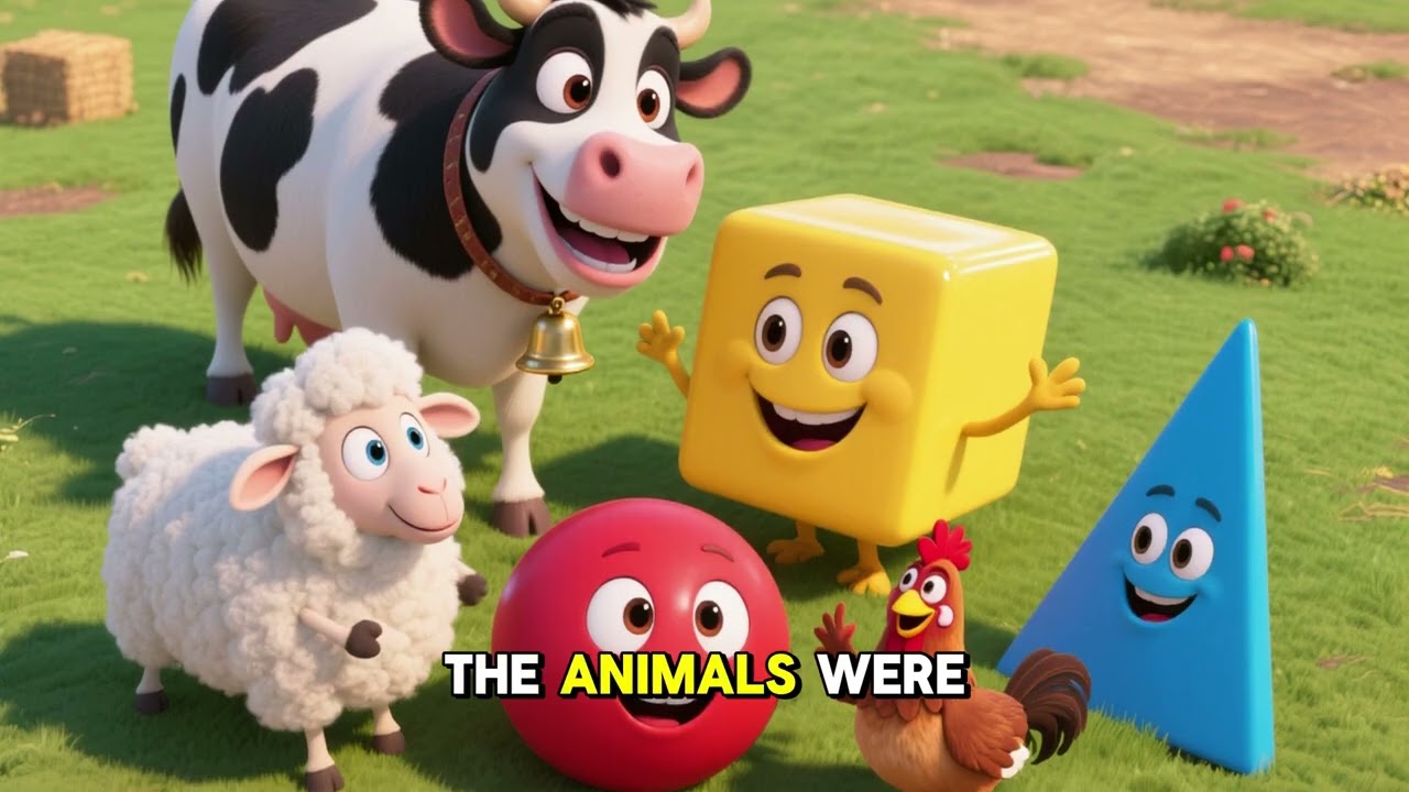 The Day Shapes Met Farm Animals for the First Time 🐮🐔 | Fun Learning Shapes, Colors & Animal