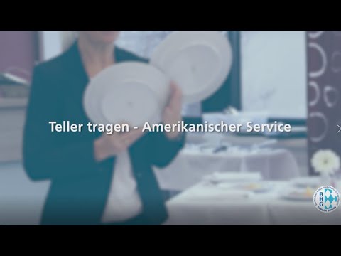  New  Teller tragen - Amerikanischer Service |Prüfungsvorbereitung im Gastronomie Service