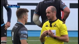 Referee Alexandre Ruiz Apologises For Wrong Call, And Reverses Scrum Decision. Glasgow Vs Sale 19