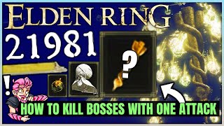 Easily Kill Bosses in ONE Attack - Highest Damage Weapon in Elden Ring - Envoy's Longhorn Build!