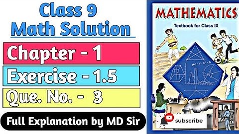 Ncert Class 9 Maths Chapter 1 | Exercise 1.5 Question number 3 | Number System | Md Sir