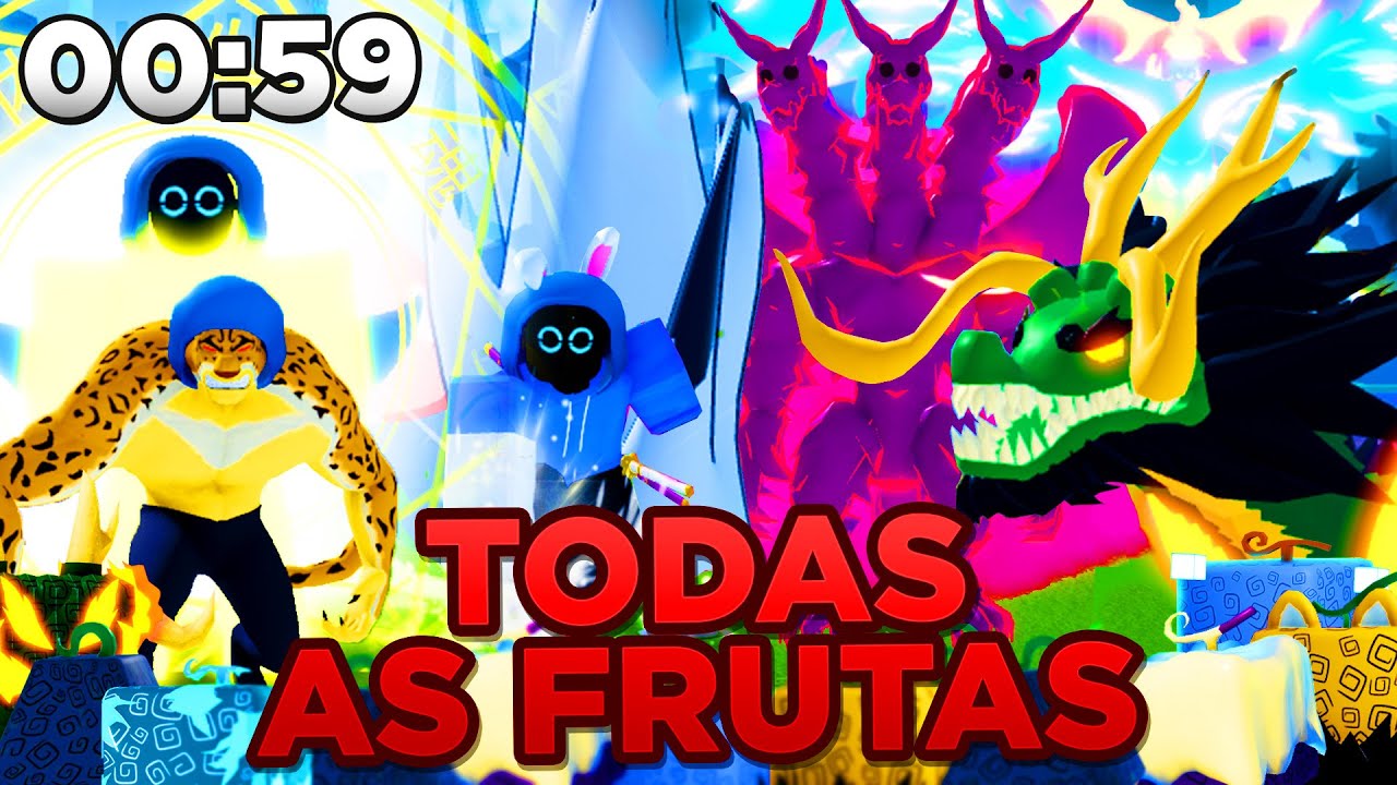 24 HORAS PRA UPAR TODAS AS FRUTAS MÍTICAS DO BLOX FRUITS!!! 