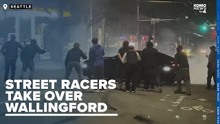 Street racing sideshow takes over Seattle's Wallingford neighborhood