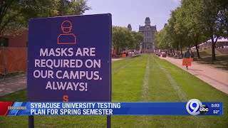 Syracuse University testing plan for spring semester