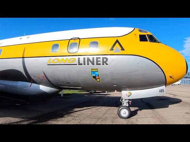 Air Spray Lockheed L-188 Electra Fire Bomber in Red Deer AB Canada