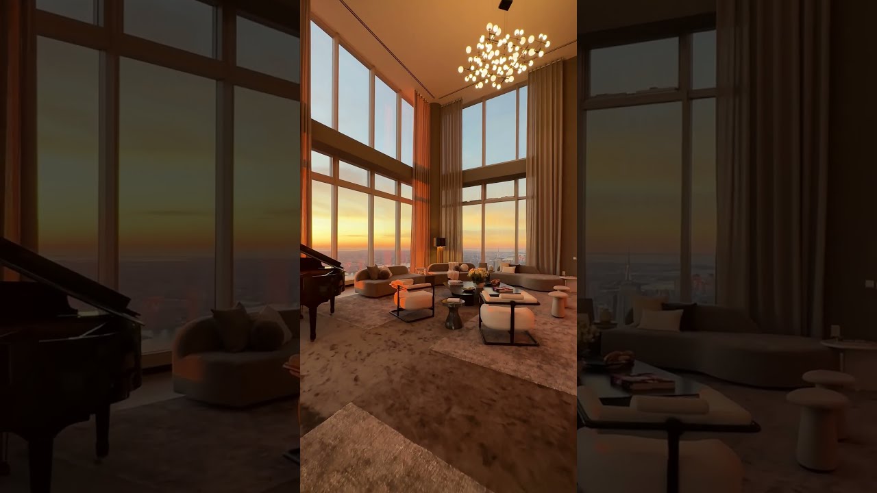 SUNRISE From The TALLEST RESIDENTIAL PENTHOUSE IN THE WORLD Shorts Nyc Views