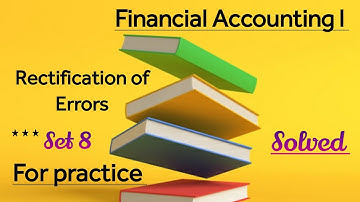 Rectification of Errors। Solved। Bcom। Semester i @ CBKYS