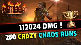 250 Chaos runs with the NEW amazon, Amazing LOOT ! - Diablo 2 resurrected