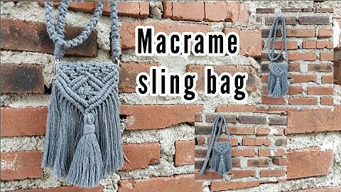 DIY macrame sling bag || Tas selempang macrame