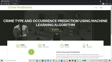 CRIME TYPE AND OCCURRENCE PREDICTION USING MACHINE LEARNING ALGORITHM -IEEE Python Project 2021 22