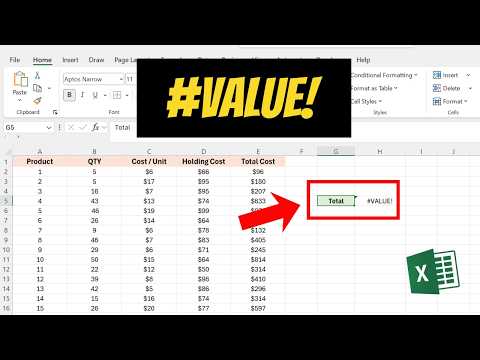 How to Fix #VALUE! Errors in Excel