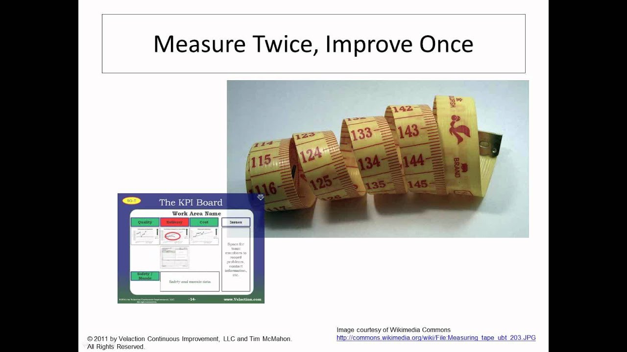 A Lean Journey: 10 Characteristics of a Good Measure and 7