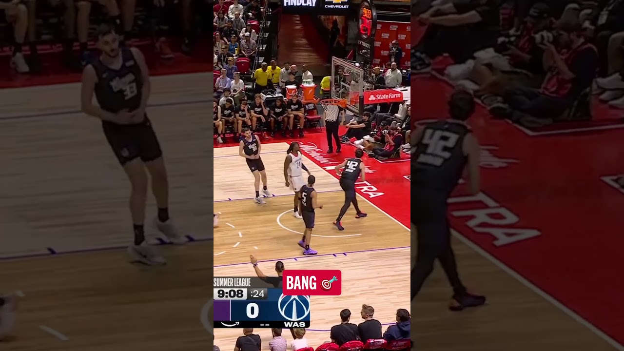 AJ starting off with the transition 3  #washingtonwizards #nba #ajdybantsa