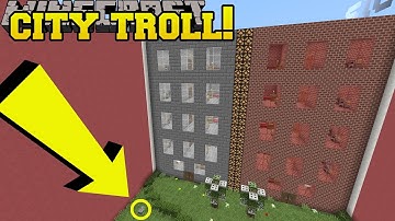 Minecraft: RIDICULOUS CITY TROLLING!!! - Find The Stone Button - Custom Map