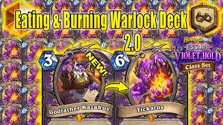 NEW Kazakus in My Eating & Burning Warlock Deck At Escape from Violet Hold | Hearthstone screenshot 5