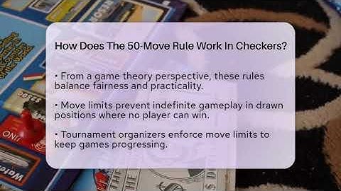 How Does The 50-Move Rule Work In Checkers? - The Board Game Xpert