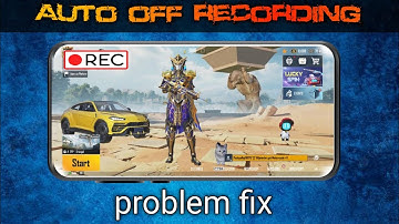 screen recorder auto close on gameplay | screen recorder automatically turn off in pubg #VproX #BGMI