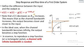 Communication Systems 11. Pulse Response and Risetime