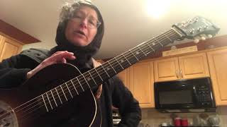 oldtime guitar lesson - the c part of rocky pallet, cfg walking along 2d fret